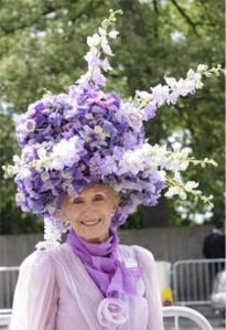 Well, at least it matches her outfit. And it's not among the most outrageous Easter bonnets I've seen lately.