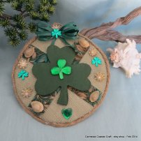 This is a wall decoration that contains seashells. Got this from Etsy, but it's pretty.