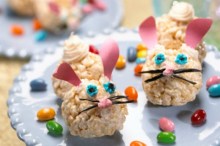 I'm sure the ears aren't edible. But I did a lot of Rice Krispie eggs last year. So I think I should do bunnies this time.