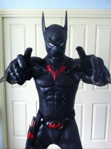 This was a WB cartoon that explored the darker aspects of Bruce Wayne. it's also the first one to feature Batman as a teenager. Still, you can't depict Bruce as a teen.