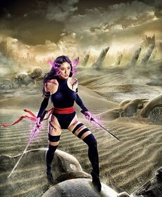 Psylocke originally appeared in UK issues of Marvel as Captain Britain's twin sister. Now she's a well known member of the X-Men.