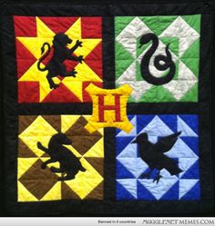 Has all 4 Hogwarts houses in its own color scheme and patterns. More like something I'd want for display though.
