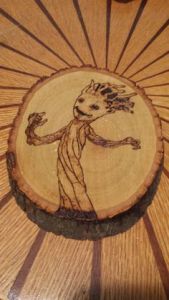 Sure it's a piece of wood. But the image of a dancing baby Groot never gets old.