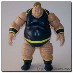 From Cracked: "You may remember the Blob from the Wolverine movie or your local Walmart. His mutant power is morbid obesity. This is the "realistic" variant for the Blob action figure, because the standard one didn't have enough chins. It even has chins all over its legs, and not one but two sets of moobs."