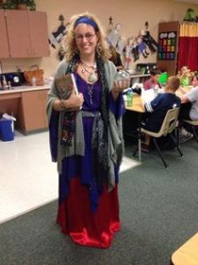 Seems like this costume is worn by an actual teacher. Nevertheless, as far as Trelawney's effectiveness as a seer, it's up for debate. But she did get one prediction right as seen in Book 5.