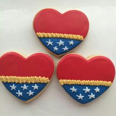 Not sure what to think of how Wonder Woman's outfit could be made into heart cookies. But these are quite clever, nevertheless.
