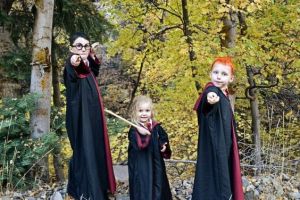 I think this might be my first post picture with Harry, Ron, and Hermione together. Still, these 3 kids are siblings. But the photo op is so cute.