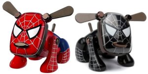 From I-Mockery: "Few things on this earth bring the word "abomination" to my mind, but I'll be damned if these Spider-Man "Spi-Dogs" don't do just that. It's bad enough when pet owners dress up their animals in ridiculous costumes to make them look more human, but this is really just going too far. So what do robotic dogs who dance to iPod music have to do with Spider-Man? What, you mean you don't know? Yeah well... neither do I. Gotta love it when completely random companies try to cash in on a big movie even though they clearly have no products that could be logically tied in with it."