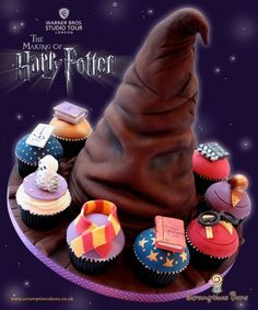 This is another professionally made cake. But I like the Harry Potter cupcakes surrounding it.