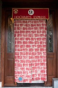 Actually it's a curtain of the wall that wizards have to go through to get to Platform 9 3/4. Still, it's pretty clever.