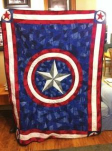 Yes, this is the quality American super soldier quilt. And yes, it's incredibly awesome.
