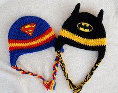 Yes, it's Batman vs. Superman with the crocheted hats. Not sure which one will win out of the 2.