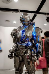 Yes, he's a living automation and was voiced by James Spader. Still, this is an incredible costume.