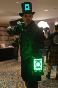 Because this guy has a green lantern. And yes, this is a Steampunk version.