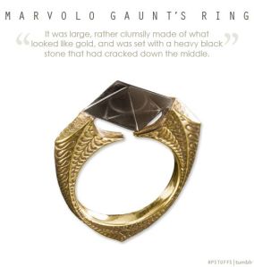 It's a horcrux that used to contain a Resurrection Stone. However, when Dumbledore wore it, it withered his hand and led him to seek assisted suicide. Hey, it was to save Draco Malfoy's life, too.