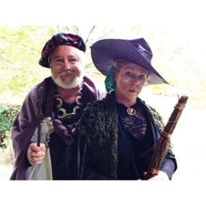 Still, that woman makes a rather convincing McGonagall. Yet, I guess this guy decided to use his natural beard for Dumbledore.