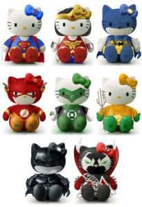 To be fair, the Wonder Woman Hello Kitty kind of makes sense. But a Hello Kitty Batman, please. Seriously, he's meant to inspire fear, not cuteness.