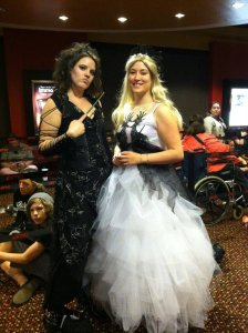 Okay, maybe not. But this woman sure looks lovely in Fleur's wedding dress. You know she marries Bill Weasley.