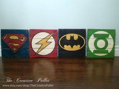 These consist of Superman, the Flash, Batman, and the Green Lantern. And they all seem to be intricately painted in their own way.