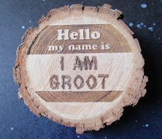 I think this a wood carving that was featured on Etsy. Love how it uses the name tag format.