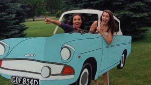 Can't believe they have Mr. Weasley's flying car. Let's just say it's a car with real character.