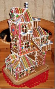 Yes, it's another Burrow gingerbread house. But you'd imagine Mrs. Weasley making this on Christmas instead of the other one.