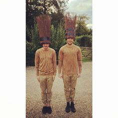 Usually see broomsticks as costume props, not costumes. Still, these are clever.