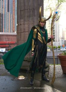 Now this is an amazing Loki cosplay. Love his helmet and staff. Yes, this is one of the reasons fans love him.