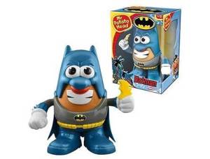 From Daily Toast: "Look, DC: you can’t just put a cape and cowl on anything that people buy and suddenly declare it’s worth almost seventy bucks. And is it just me, or does the Batman getup make Mr. Potato Head’s smile look somewhat sinister?"