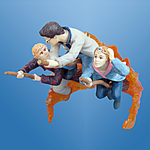 Because nothing makes a Merry Christmas than flying on some brooms to escape from fiendfire. At least they didn't end up like Crabbe (or Goyle in the movie).