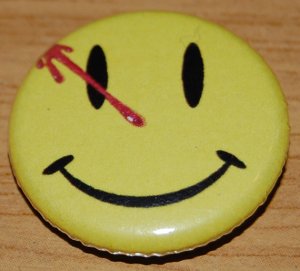 This is a symbol for the Watchmen. I'm not very familiar with the franchise. But I know they had their own movie.