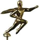 From 10 Cavalcade of Awesome Years: "Can you imagine pulling into work with this iron monstrosity on your hood? “Bob, I always thought your 1965 Corvette needed something. And I finally figured out what it is, the Superman Hood Ornament. It would really class up that boring old Vette’s hood.” It also can be attached to your bicycle. WHA?! Putting this on a bicycle would be interesting, because a bicycle HAS NO HOOD. Next best place is on your handlebars. Great idea, put a huge sharp metal object right where your face would go if you crash or have to stop suddenly."