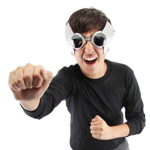 And they cometh with things. Verily, they seem more like Steampunk gear than swim gear.