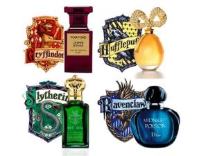 Wait a minute, each Hogwarts house has its own perfume bottle? Seriously, do fans really need stuff like this? I think it's overdoing it.