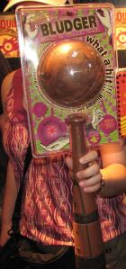 You know the magic balls that go after players and the sticks you hit them with. At least the muggle equivalent isn't as nasty.