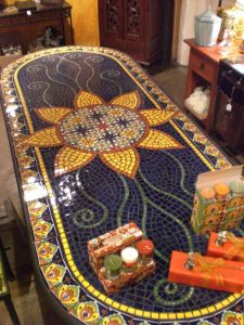 Once again, furniture should be used year round. I'm just putting this one up because it looks Mexican inspired. And it's very pretty.