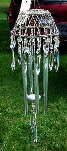 Apparently, you can make a rather cool wind chime with a basket. Simply breathtakingly lovely.