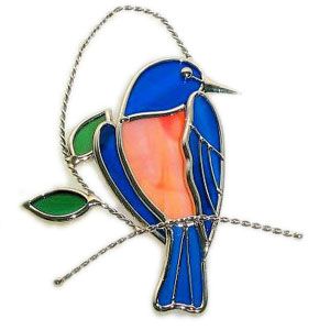 Like butterflies, birds also tend to be a common suncatcher motif. You'll see a few of these.