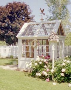 This one consists of mostly windows. But this looks quite quaint and rustic for any country garden.