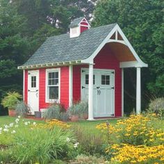 I don't think this was an old schoolhouse as Pinterest might imply. But I'm sure it goes quite well with its garden surroundings.