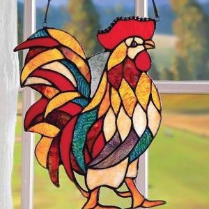 For those who live on a farm or keep chickens this is the kind of suncatcher for you. Love the feathers on this.