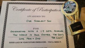 I don't know about you. But I'm sure this guy isn't going to be college material for receiving a 1.9. But at least he didn't flunk.