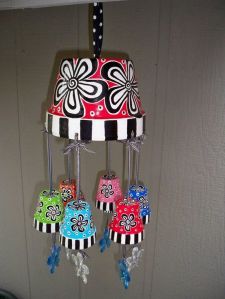 Yes, this wind chime is made from flower pots. Guess these won't be used for planting anymore.