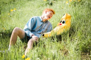 Well, he's with a plush banana. Still, I think this guy might be losing touch with reality. Or is just desperate.