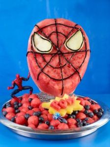 This one has a watermelon Spider Man head along with some blueberries mixed in. It also has sound effects in it, too.