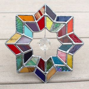 Well, it's in a star shape with a crystal in the center. Love the colors though.