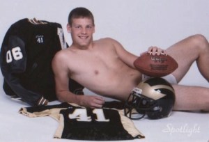 Well, he's in briefs, but still. Anyway, I wouldn't be surprised if I found out this was a senior portrait of Brett Favre. As we all know about his sexting scandal.