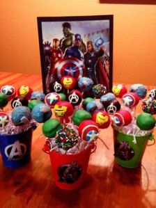 These include Captain America, Thor, Hulk, Iron Man, and Avengers log. Black Widow and Hawkeye not included.