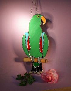 You got that right, this is a parrot suncacther. Requires much less maintenance than the real thing.