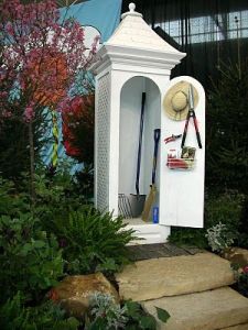 Sometimes the lines between garden sheds and greenhouses are blurred. Sometimes not. Still, I think this is pretty.